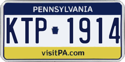 PA license plate KTP1914