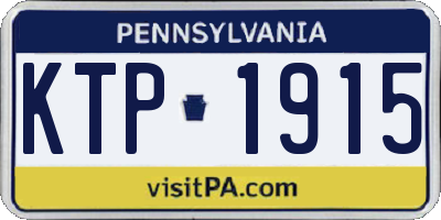 PA license plate KTP1915