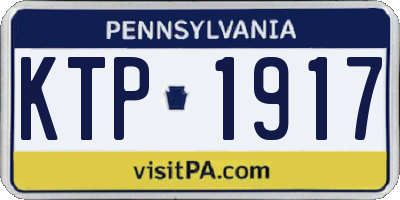 PA license plate KTP1917