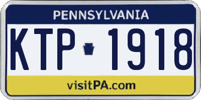 PA license plate KTP1918