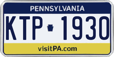 PA license plate KTP1930