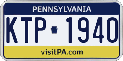 PA license plate KTP1940