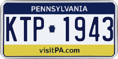PA license plate KTP1943