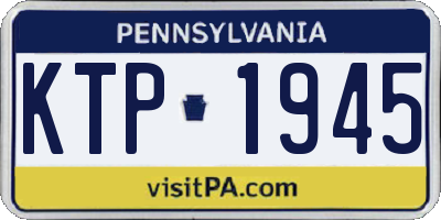 PA license plate KTP1945