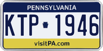 PA license plate KTP1946