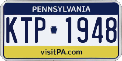 PA license plate KTP1948