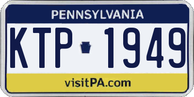 PA license plate KTP1949