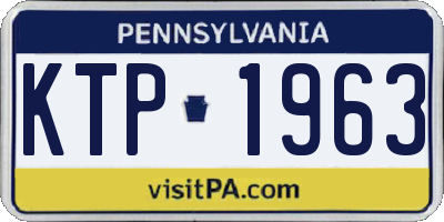 PA license plate KTP1963