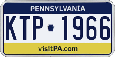 PA license plate KTP1966