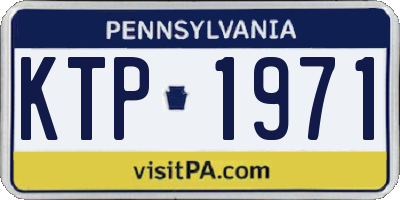 PA license plate KTP1971