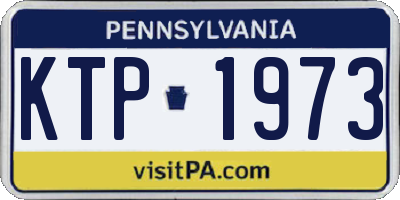 PA license plate KTP1973