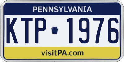 PA license plate KTP1976