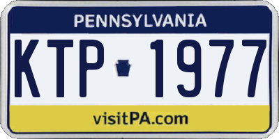 PA license plate KTP1977