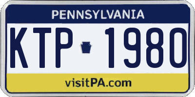 PA license plate KTP1980