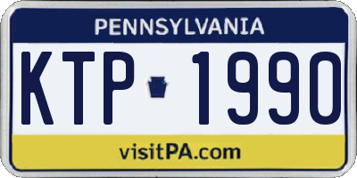 PA license plate KTP1990
