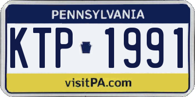 PA license plate KTP1991