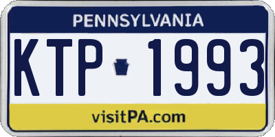 PA license plate KTP1993