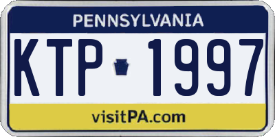 PA license plate KTP1997