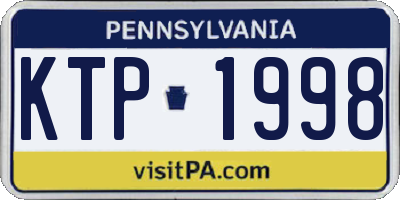 PA license plate KTP1998