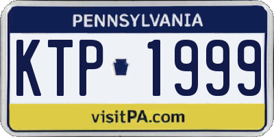 PA license plate KTP1999