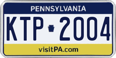 PA license plate KTP2004