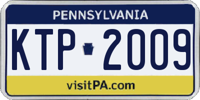 PA license plate KTP2009