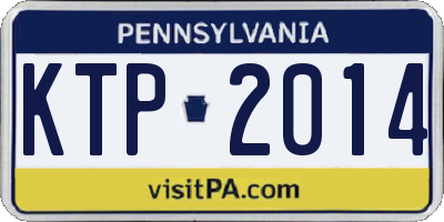 PA license plate KTP2014