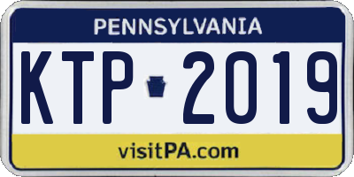 PA license plate KTP2019