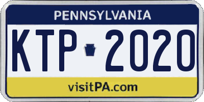 PA license plate KTP2020