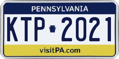 PA license plate KTP2021