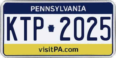 PA license plate KTP2025