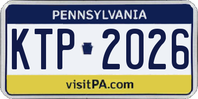 PA license plate KTP2026