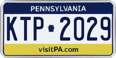 PA license plate KTP2029