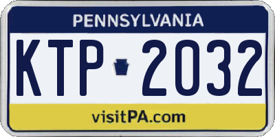 PA license plate KTP2032