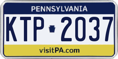 PA license plate KTP2037
