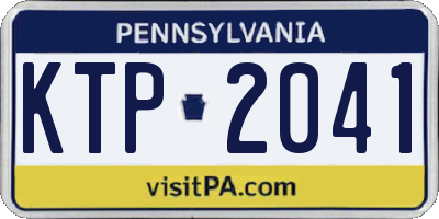 PA license plate KTP2041