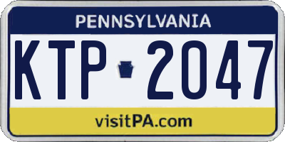 PA license plate KTP2047