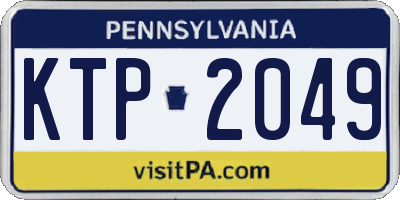 PA license plate KTP2049