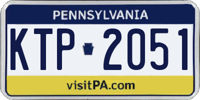 PA license plate KTP2051