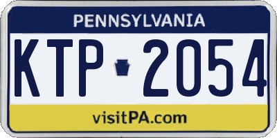 PA license plate KTP2054
