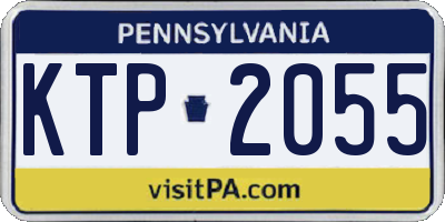 PA license plate KTP2055