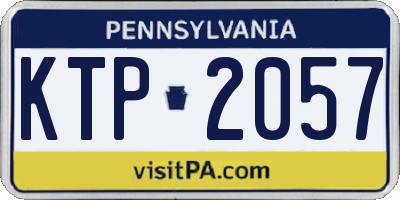 PA license plate KTP2057
