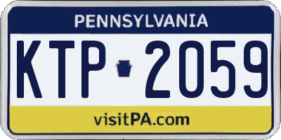 PA license plate KTP2059