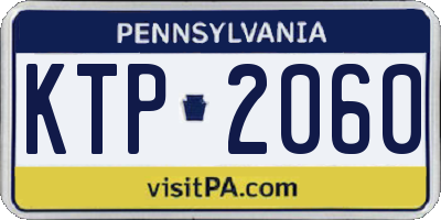 PA license plate KTP2060