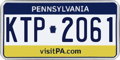 PA license plate KTP2061