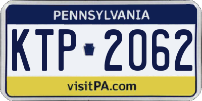 PA license plate KTP2062