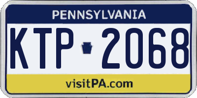 PA license plate KTP2068