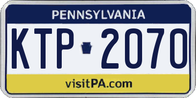 PA license plate KTP2070