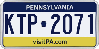 PA license plate KTP2071