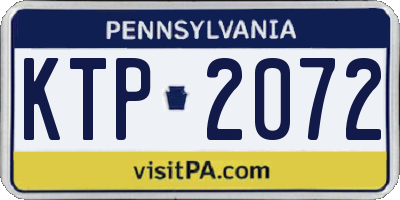 PA license plate KTP2072